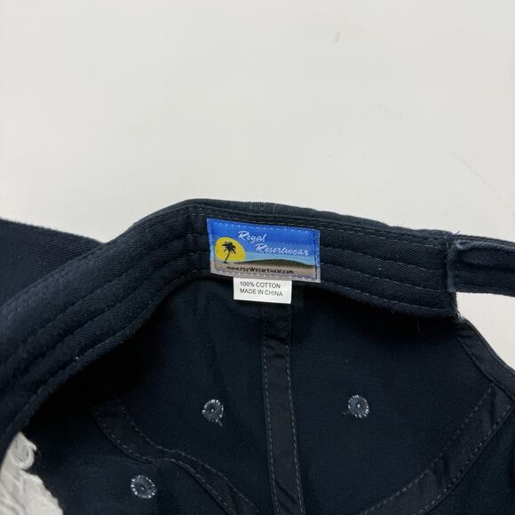 Shark Bite Hat Cap Blue White Bransons Wild World Strapback Adjustable - Picture 9 of 10